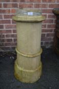 Circular Ribbed Limestone Chimney Pot