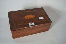 Mahogany Stationery Box with Inlaid Top