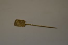 9cT Gold Tie Pin 1.2g