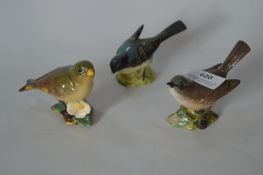 Beswick Birds; Green Finch, etc.