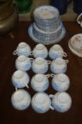 Blue and White Floral Patterned Tea Service