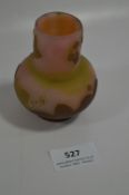Small Galle Glass Vase 9cm Tall Approx