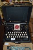 Cased Underwood Typewriter