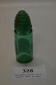 Lalique Green Glass Scent Bottle