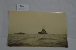 Photograph of HMS Hood and Repulse Capetown 1922