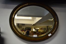 Oval Framed Bevelled Edge Wall Mirror