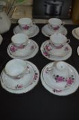 Pink Rose Patterned Tea Set