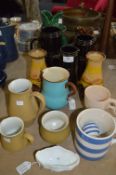 Collection of Pottery, Jugs, Vases, Mugs, Denby, etc.