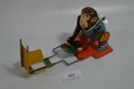 Japanese Tin Plate Monkey Basketball Player