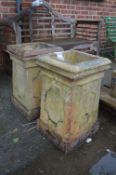 Pair of Square Chimney Pots