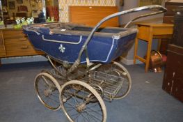 Silver Cross Coach Built Blue Pram