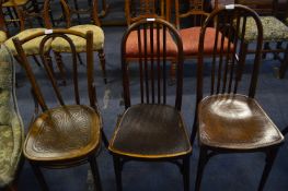 Three Assorted Bentwood Dining Chairs