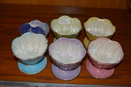 Maling Harlequin Coloured Set of Sundae Dishes