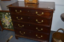 19th Century Mahogany Four Height Chest of Drawers