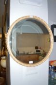 Gilt Framed Bevelled Edge Circular Wall Mirror