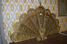 Brass Fan Fire Screen