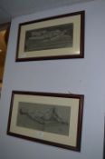 Pair of Charcoal Sketches 