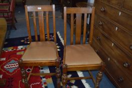 Set of Four Oak Dining Chairs