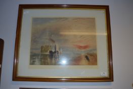 Framed Coloured Engraving 