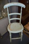 Blue Painted Child's Highchair