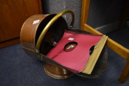 Copper and Brass Handled Coal Scuttle