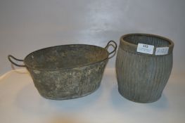 Salesman Sample Galvanised Dolly Tub and Wash Tub