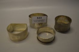 Pair of Silver Candlestick and a Napkin Ring