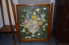 Woolwork Paneled Firescreen Table
