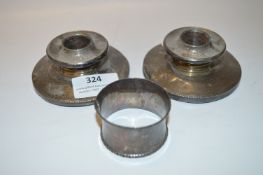 Four Assorted Napkin Rings Approx. 105g