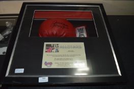 Framed and Signed Boxing Glove Jake Lamotta