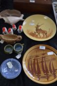 Poole Pottery Plate, Wade Fena Advertising
