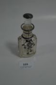 Silver Decorated Glass Scent Bottle