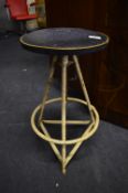 Metal Framed Adjustable Stool