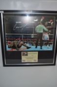 Framed and Signed Boxing Photograph Lennox Lewis