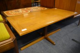 Danish Teak Coffee Table on Pedestal