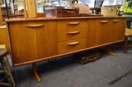 Teak Three Door, Three Drawer Sideboard
