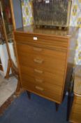 Uniflex Furniture Teak Six Height Chest of Drawers