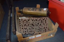 Cast Iron Air Vents, Brass Fire Extinguisher and Door Handles