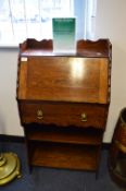 Oak Bureau with Undershelf