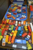 Two Trays Containing Approximately 78 Majorette and Matchbox Diecast Vehicles