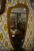 Teak Framed Wall Mirror