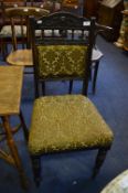 Beech Framed Dining Chair with Upholstered Seat and Back