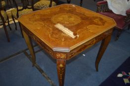 Walnut Inlaid Games Table
