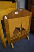 Marquetry Work Fire Screen of Portobello Church Hull