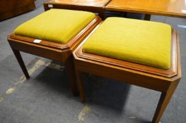 Pair of Danish Erik Buch Design Teak Table Conversion Stools