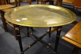 Benares Brass Tray Folding Table