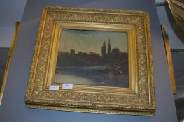Gilt Framed Oil on Board 