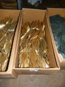 *Box Containing Gold Painted Leaves