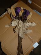 *Box Containing Dunelm Plum Flower Posies