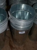 *Twelve Galvanised Flower Buckets